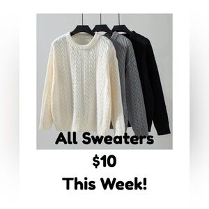Entire Sweater Section on Sale This Week!